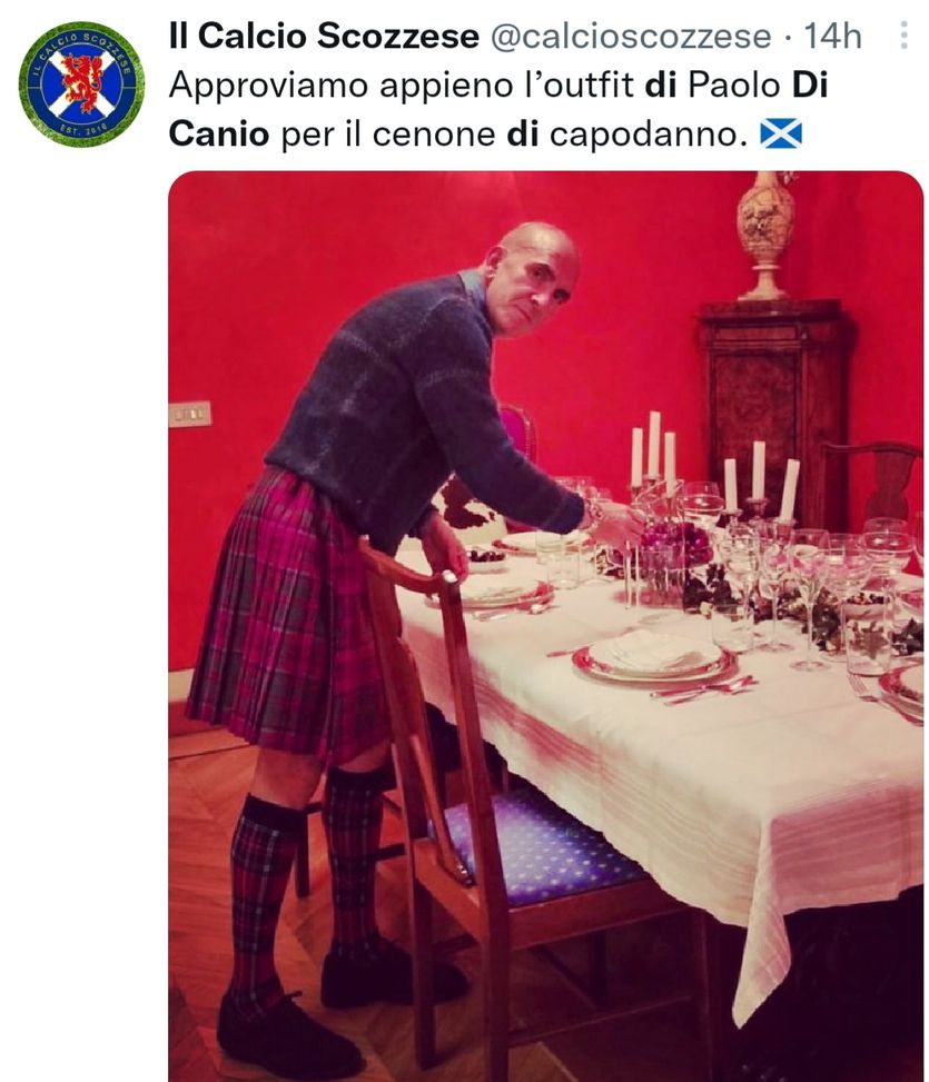 2022: il kilt scozzese di Paolo Di Canio scatena il primo derby della Capitale- immagine 2