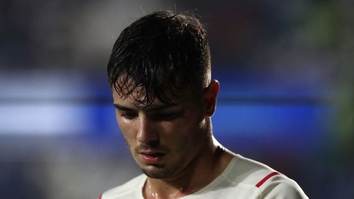 BERGAMO, ITALY - OCTOBER 03: Brahim Diaz of AC Milan looks on during the Serie A match between Atalanta BC v AC Milan at Gewiss Stadium on October 03, 2021 in Bergamo, Italy. (Photo by Marco Luzzani/Getty Images) Milan, Brahim Diaz non segna dal 25 settembre: la gestione al fantacalcio - immagine 1