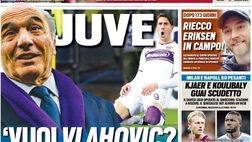 Prima Pagina, Tuttosport: “Riecco Eriksen in campo. Kjaer e Koulibaly guai scudetto”