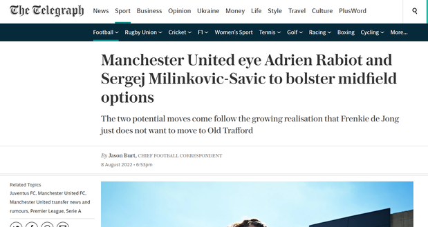 Telegraph su Milinkovic