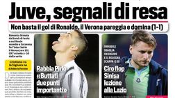 Prima Pagina, Corriere dello Sport: “Juve, segnali di resa. C’è Roma-Milan, doppio spareggio”