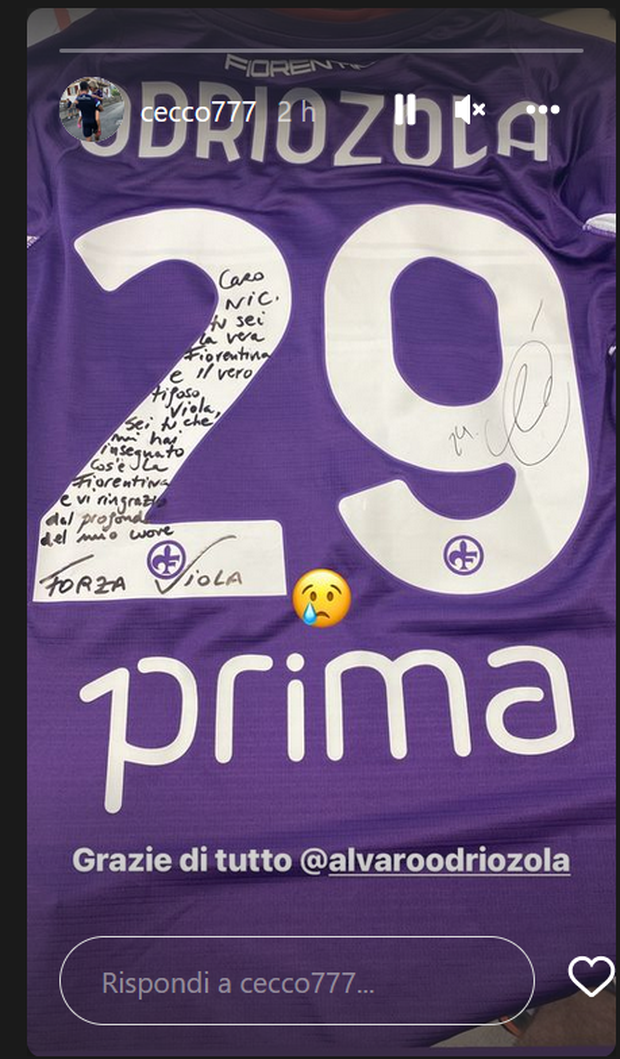 Odriozola saluta, ecco la maglia dedicata al team manager di ACF (FOTO)- immagine 2