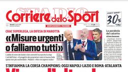 Prima Pagina, Corriere dello Sport: “Vince l’altra Juve. S’infiamma la zona Champions. Raspadoro”