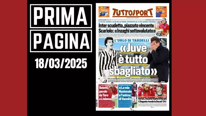 Prima pagina Tuttosport: le ultime tra Serie A e la Nazionale