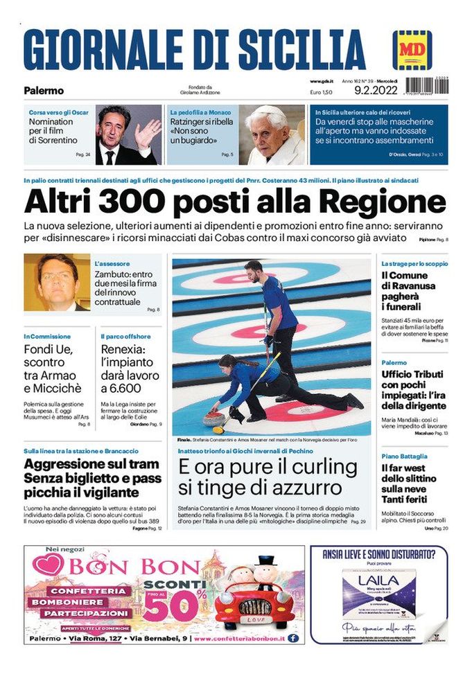 Prima Pagina, Giornale di Sicilia: “Altri 300 posti alla Regione” - immagine 1