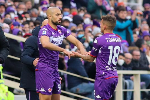 GERMOGLI PH: 6 MARZO 2022 FIRENZE STADIO ARTEMIO FRANCHI SERIE A FIORENTINA VS HELLAS VERONA NELLA FOTO CAMBIO AMRABAT TORREIRA GERMOGLI PH: 6 MARZO 2022 FIRENZE STADIO ARTEMIO FRANCHI SERIE A FIORENTINA VS HELLAS VERONA NELLA FOTO CAMBIO AMRABAT TORREIRA