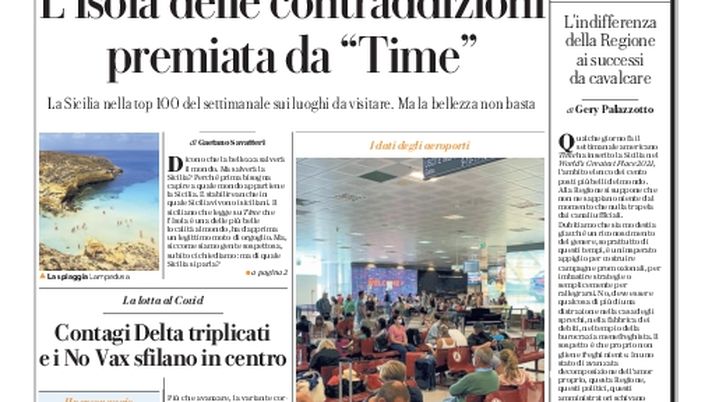 Prima Pagina, La Repubblica-Palermo: “L’Isola delle contraddizioni premiata da Time” 