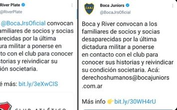 Su Questo Niente Derby Boca E River Unite Per La Verita E La Giustizia Sui Desaparecidos Derbyderbyderby