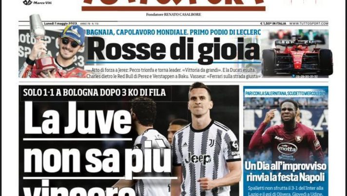 EDICOLA TS – Un Dia all’improvviso rinvia la festa Napoli: Spalletti non sfrutta il 3-1 dell’Inter - immagine 1