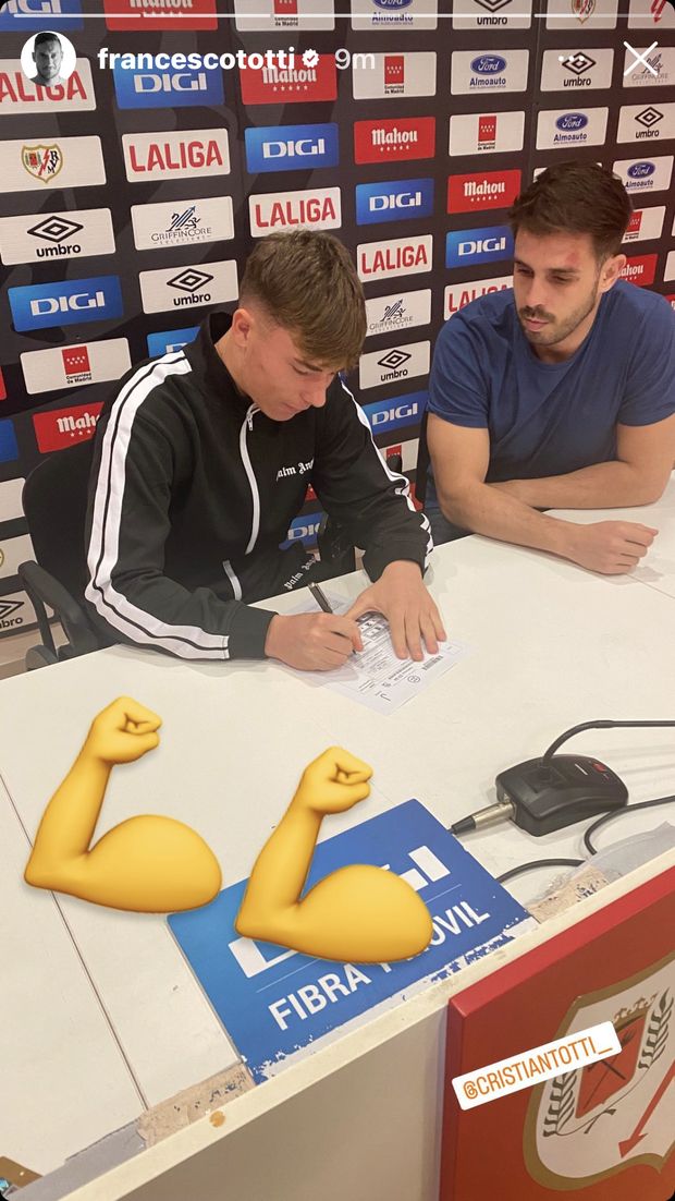 Cristian Totti lascia il Frosinone e firma col Rayo Vallecano. Con lui anche papà Francesco - immagine 1