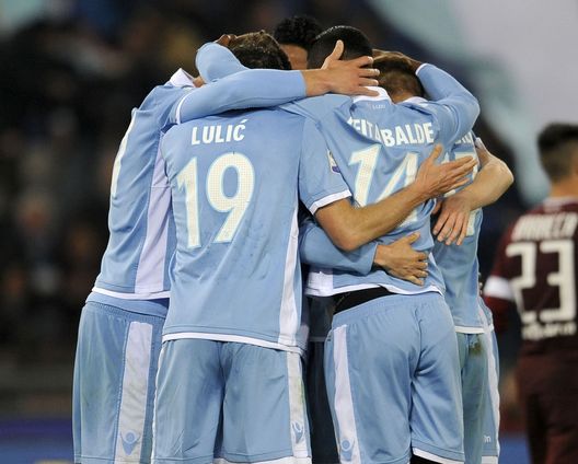ROME, ITALY - MARCH 13: Felipe Anderson of SS Lazio celebrates a third goal with his team mate during the Serie A match between SS Lazio and FC Torino at Stadio Olimpico on March 13, 2017 in Rome, Italy. (Photo by Marco Rosi/Getty Images) ROME, ITALY - MARCH 13: Felipe Anderson of SS Lazio celebrates a third goal with his team mate during the Serie A match between SS Lazio and FC Torino at Stadio Olimpico on March 13, 2017 in Rome, Italy. (Photo by Marco Rosi/Getty Images)