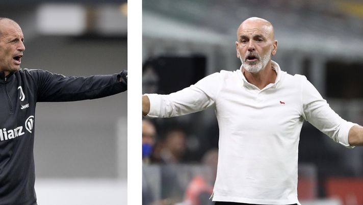 Massimiliano Allegri (allenatore Juventus) e Stefano Pioli (allenatore AC Milan), rivali oggi in Juventus-Milan (Serie A 2021-2022) | News (Getty Images) 