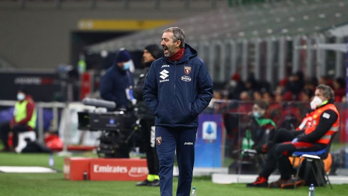 MILAN, ITALY - JANUARY 09: Marco Giampaolo, Head Coach of Torino F.C. reacts during the Serie A match between AC Milan and Torino FC at Stadio Giuseppe Meazza on January 09, 2021 in Milan, Italy. Sporting stadiums around Italy remain under strict restrictions due to the Coronavirus Pandemic as Government social distancing laws prohibit fans inside venues resulting in games being played behind closed doors. (Photo by Marco Luzzani/Getty Images) MILAN, ITALY - JANUARY 09: Marco Giampaolo, Head Coach of Torino F.C. reacts during the Serie A match between AC Milan and Torino FC at Stadio Giuseppe Meazza on January 09, 2021 in Milan, Italy. Sporting stadiums around Italy remain under strict restrictions due to the Coronavirus Pandemic as Government social distancing laws prohibit fans inside venues resulting in games being played behind closed doors. (Photo by Marco Luzzani/Getty Images)