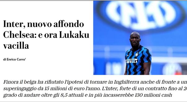 Lukaku su Repubblica Lukaku su Repubblica