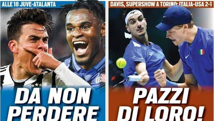 Prima Pagina, Tuttosport: “Senza paura! Macedonia, poi Portogallo o Turchia” Prima Pagina, Tuttosport: “Senza paura! Macedonia, poi Portogallo o Turchia”