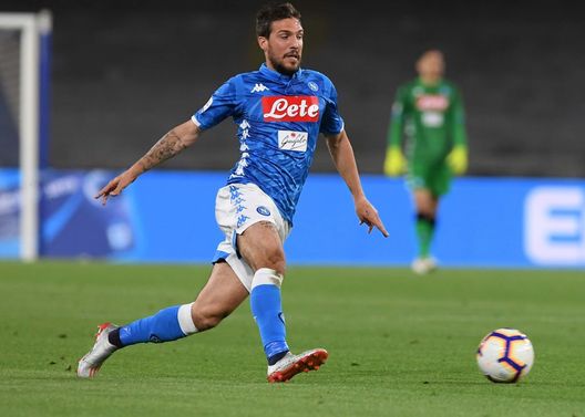  NAPLES, ITALY - MAY 05: Simone Verdi of Napoli during the Serie A match between SSC Napoli and Cagliari at Stadio San Paolo on May 5, 2019 in Naples, Italy. (Photo by SSC NAPOLI/SSC NAPOLI via Getty Images) 