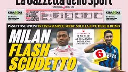 La prima pagina de La Gazzetta dello Sport: “Milan flash scudetto”