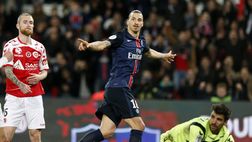 Ligue 1, 27/a giornata: Ibra show e il Psg rimane a +24 dal Monaco. Pareggiano Nizza e St.Etienne, perde il Lione