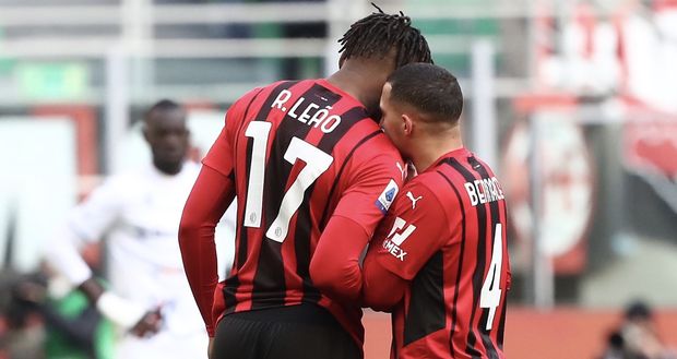 Rafael Leao e Ismael Bennacer (giocatori AC Milan) durante Milan-Sampdoria 1-0 (Serie A 2021-2022) | News (Getty Images) Rafael Leao e Ismael Bennacer (giocatori AC Milan) durante Milan-Sampdoria 1-0 (Serie A 2021-2022) | News (Getty Images)