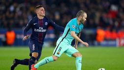 Iniesta avvicina Verratti al Barça: “E’ lui il mio erede”. In campo dialogo con Matuidi…