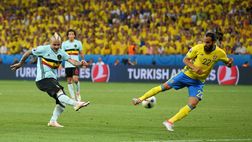 Svezia-Belgio 0-1, Nainggolan manda a casa Ibrahimovic