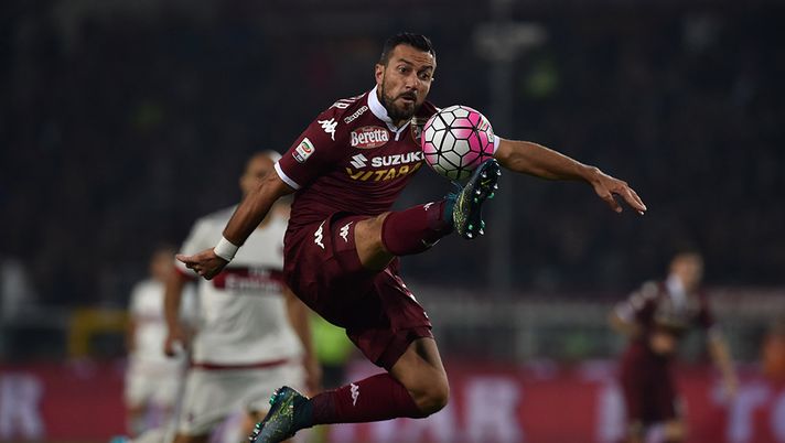 Fabio Quagliarella pronto ad incidere contro l'Atalanta 