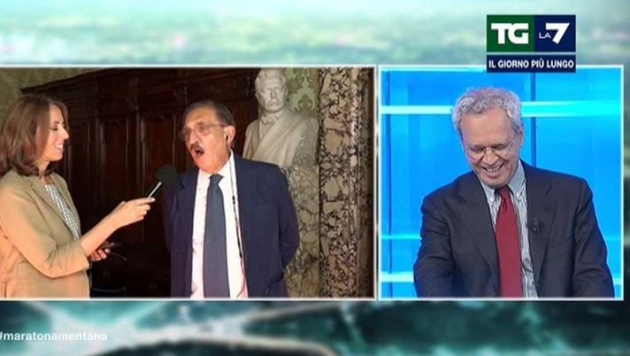 Siparietto La7, Mentana: “E il saluto romano?”. La Russa: “Da interista, cosa successe a Radu?” - immagine 1