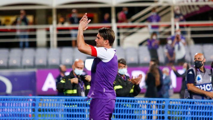 GERMOGLI PH: 28 AGOSTO 2021 FIRENZE STADIO ARTEMIO FRANCHI SERIE A FIORENTINA VS TORINO NELLA FOTO VLAHOVIC 