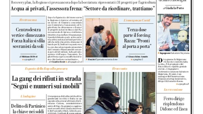 Prima Pagina, La Repubblica-Palermo: “Fondi europei, un altro flop”  Prima Pagina, La Repubblica-Palermo: “Fondi europei, un altro flop” - immagine 1