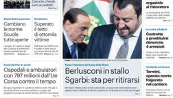 Prima Pagina, Giornale di Sicilia: “Ai ferri corti per lo stretto. Stallo Berlusconi”