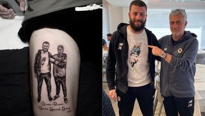 Roma, un tifoso si tatua la foto con Mourinho: “Il mio grande idolo” - immagine 1