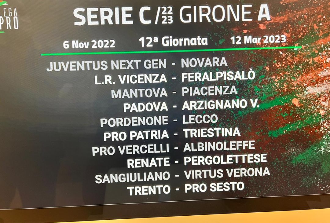 Serie C girone A, 2022/23: il calendario completo - immagine 12