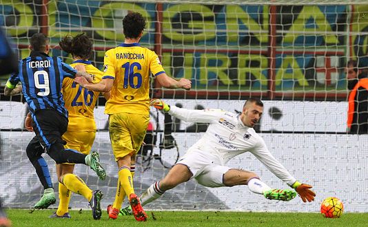 during the Serie A match between FC Internazionale Milano and UC Sampdoria at Stadio Giuseppe Meazza on February 20, 2016 in Milan, Italy. 