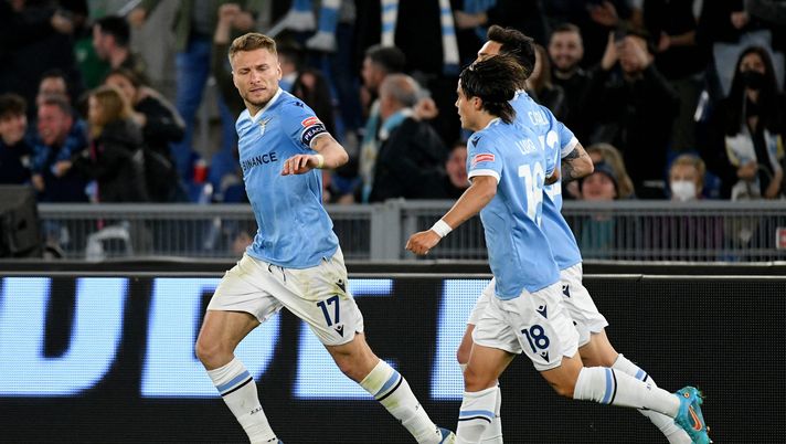 Ciro Immobile e Luka Romero Ciro Immobile e Luka Romero