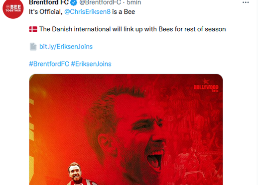 Eriksen ha firmato col Brentford: l’ex Inter riparte dalla Premier League- immagine 2