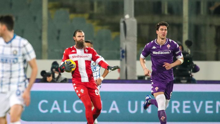 GERMOGLI PH: 5 FEBBRAIO 2021 FIRENZE STADIO ARTEMIO FRANCHI SERIE A FIORENTINA VS INTER NELLA FOTO DRAGOWSKI VLAHOVIC 