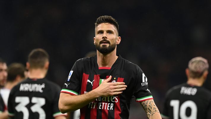Olivier Giroud, attaccante del Milan (getty images)