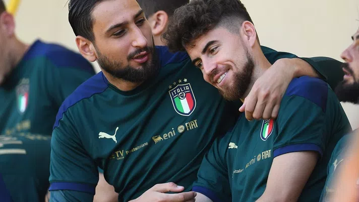 Donnarumma e Jorginho in Nazionale (Getty Images)