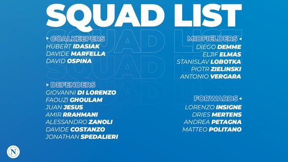 UFFICIALE – I convocati del Napoli per sfida con la Juve: c’è Elmas! Presenti 4 Primavera- immagine 2