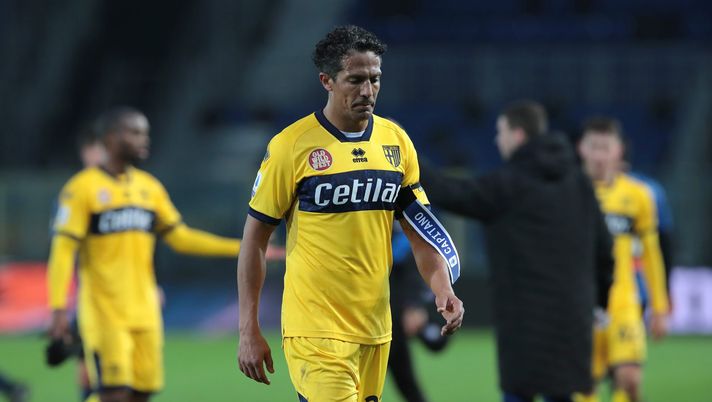 BERGAMO, ITALY - JANUARY 06: Bruno Alves of Parma Calcio reacts during the Serie A match between Atalanta BC and Parma Calcio at Gewiss Stadium on January 06, 2021 in Bergamo, Italy. Sporting stadiums around Italy remain under strict restrictions due to the Coronavirus Pandemic as Government social distancing laws prohibit fans inside venues resulting in games being played behind closed doors. (Photo by Emilio Andreoli/Getty Images) Bruno Alves: “Io all’Inter? Se ne parlò nell’estate 2018, ma fu solo un’idea” - immagine 1