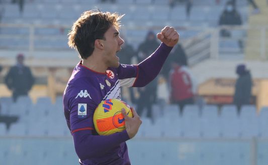 GERMOGLI PH: 19DICEMBRE 2021 FIRENZE STADIO ARTEMIO FRANCHI CAMPIONATO SERIE A TIM FIORENTINA VS SASSUOLO NELLA FOTO GOL ESULTANZA VLAHOVIC GERMOGLI PH: 19DICEMBRE 2021 FIRENZE STADIO ARTEMIO FRANCHI CAMPIONATO SERIE A TIM FIORENTINA VS SASSUOLO NELLA FOTO GOL ESULTANZA VLAHOVIC