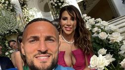 Wedding day con scollatura hot per Enza D’Ambrosio: col marito alle nozze Fantini-Valli