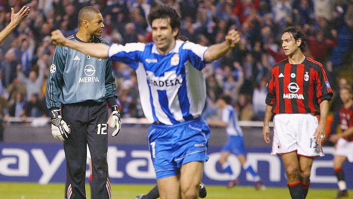 LA CORUNA, SPAIN - APRIL 7: Milan keeper Nelson Dida looks dejected as Deportivo score their second goal during the UEFA Champions League match between Deportivo La Coruna and AC Milan at the Estadio Municipal de Riazor on April 7, 2004 in La Coruna. (Photo by Jamie McDonald/Getty Images) LA CORUNA, SPAIN - APRIL 7: Milan keeper Nelson Dida looks dejected as Deportivo score their second goal during the UEFA Champions League match between Deportivo La Coruna and AC Milan at the Estadio Municipal de Riazor on April 7, 2004 in La Coruna. (Photo by Jamie McDonald/Getty Images)