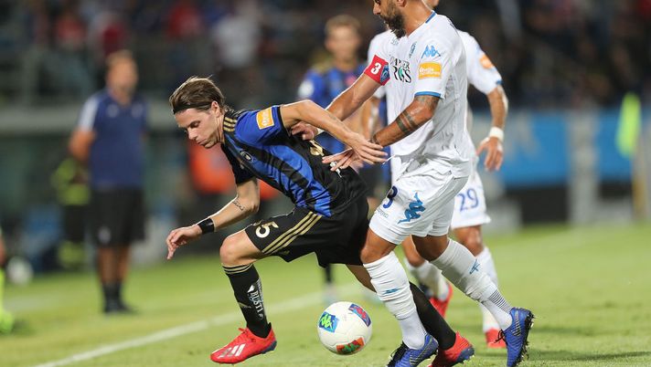 PISA, ITALY - SEPTEMBER 24: Michael Fabbro of SC Pisa in action against Domenico Maietta of Empoli FC during the Serie B match between AC Pisa and Empoli at Arena Garibaldi on September 21, 2019 in Pisa, Italy. (Photo by Gabriele Maltinti/Getty Images) PISA, ITALY - SEPTEMBER 24: Michael Fabbro of SC Pisa in action against Domenico Maietta of Empoli FC during the Serie B match between AC Pisa and Empoli at Arena Garibaldi on September 21, 2019 in Pisa, Italy. (Photo by Gabriele Maltinti/Getty Images)