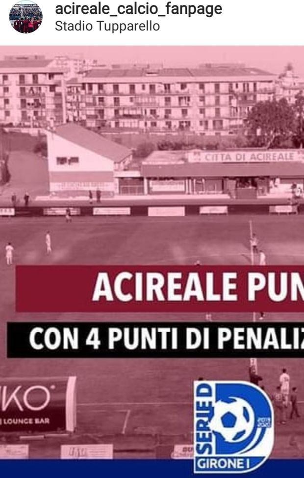 Acireale penalizzato, ma con la testa alta in campo in Campania Acireale penalizzato, ma con la testa alta in campo in Campania