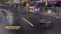 Tour de France, la caduta di Valverde: è ritiro