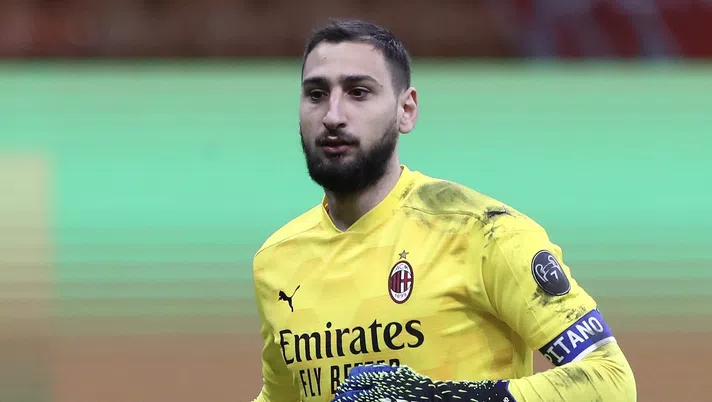 Gianluigi 'Gigio' Donnarumma (portiere AC Milan), qui durante Milan-Napoli 0-1 (Serie A 2020-2021) | News (Getty Images)