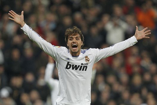 MADRID, SPAIN - DECEMBER 19:  Pedro Leon of Real Madrid reacts during the La Liga match between Real Madrid and Sevilla at Estadio Santiago Bernabeu on December 19, 2010 in Madrid, Spain. Real Madrid won the match 1-0.  (Photo by Angel Martinez/Getty Images) 