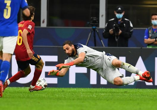 Donnarumma nella partita di ieri Donnarumma nella partita di ieri