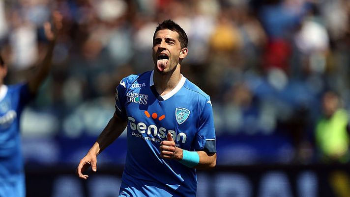 EMPOLI, ITALY - APRIL 10: Manuel Pucciarelli of Empoli FC celebrates after scoring a goal during the Serie A match between Empoli FC and ACF Fiorentina at Stadio Carlo Castellani on April 10, 2016 in Empoli, Italy. (Photo by Gabriele Maltinti/Getty Images) Empoli, lo strano caso dell’attacco adesso fa due vittime eccellenti. E Saponara… - immagine 1